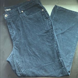 Plus size navy blue corduroy pants